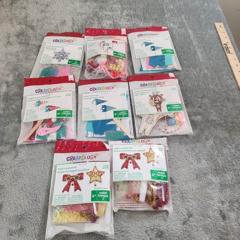 Chrisymas Ornament Craft‎ Kits LOT OF 8  Creatology Sealed DIY NEW Tree, Star +